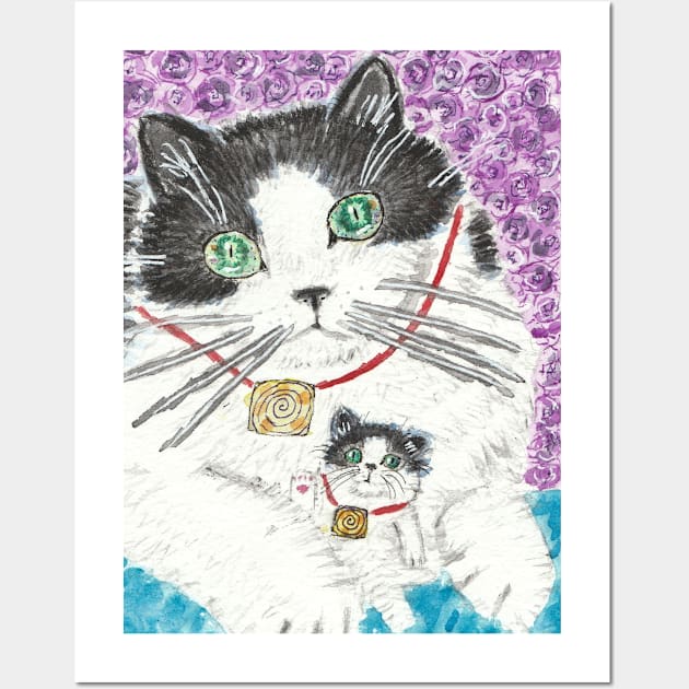 Cute cat  art Wall Art by SamsArtworks